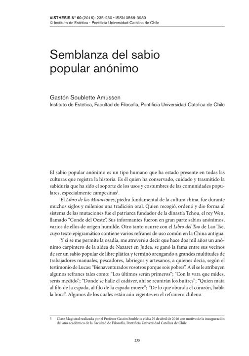 Semblanza del sabio popular anónimo
