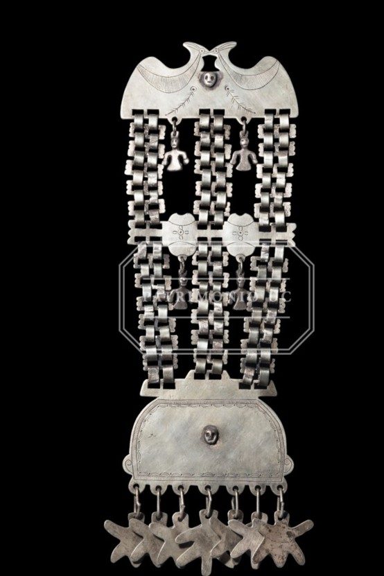 Sikil o Prendedor de tres cadenas (Mapuche)